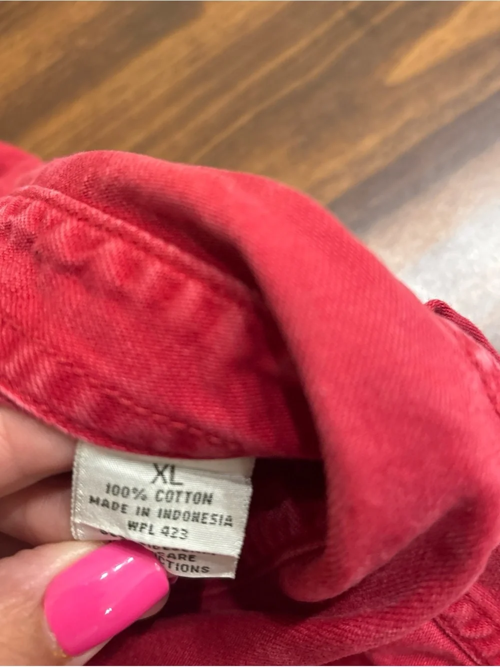 Levi's Red Cotton Button-Up Shirt Jacket Vintage - Picture 4 of 10